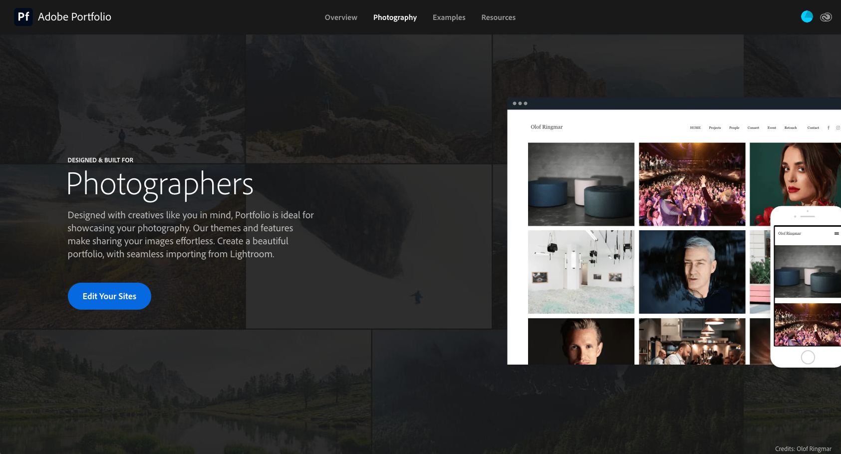 Create Up To Five Free Portfolio Websites with Your Adobe Photography Plan