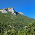 Deer Mountain viewed from our hotel deck on a sunny morning